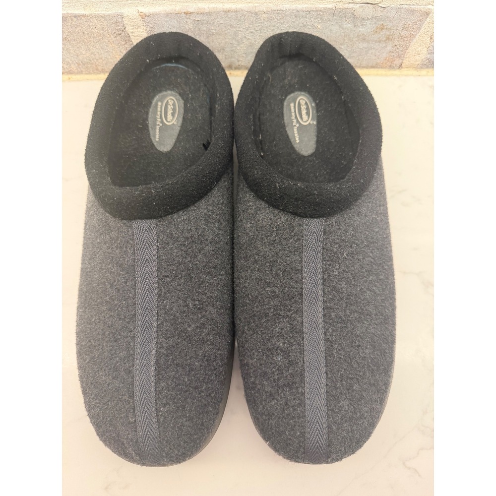 Dr. Scholls Toasty Clog Mens 12M Grey Felt Memory Fit Foam Slippers 34272-9 - Picture 3 of 8